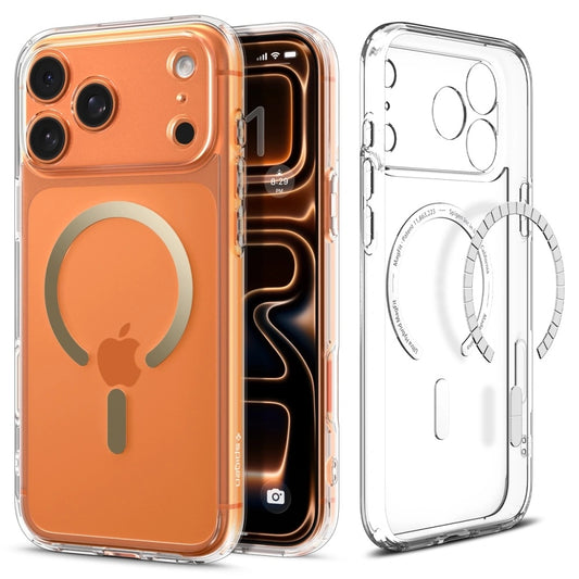 Etui MagSafe dla Apple iPhone 17 Pro Max, Spigen, Ultra Hybrid, Przezroczyste Złoto