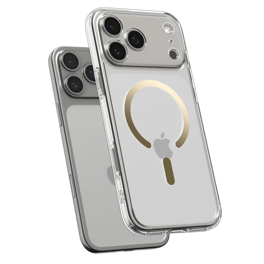 Etui MagSafe dla Apple iPhone 17 Pro Max, Spigen, Ultra Hybrid, Przezroczyste Złoto
