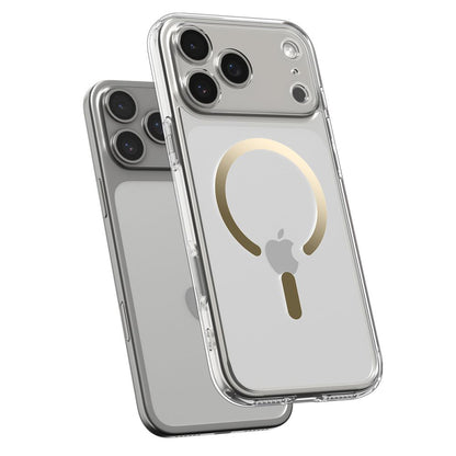 Etui MagSafe dla Apple iPhone 17 Pro Max, Spigen, Ultra Hybrid, Przezroczyste Złoto