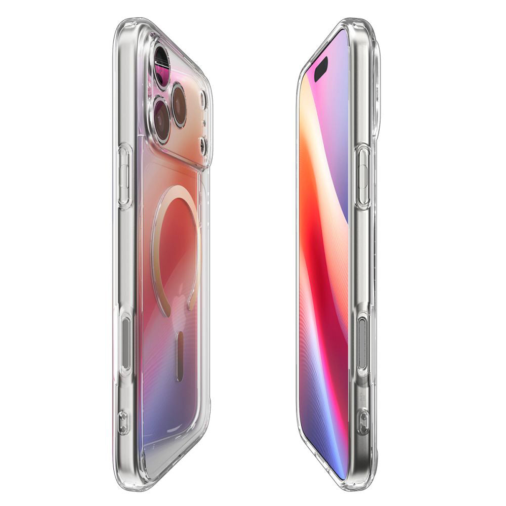 Etui MagSafe dla Apple iPhone 17 Pro Max, Spigen, Ultra Hybrid, Przezroczyste Złoto