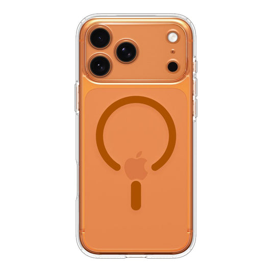 Etui MagSafe dla Apple iPhone 17 Pro Max, Spigen, Ultra Hybrid, Przezroczyste Pomarańczowe