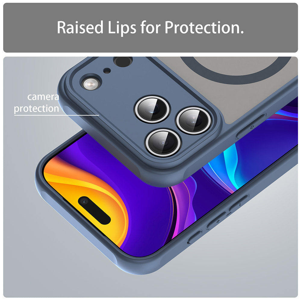 Etui MagSafe dla Apple iPhone 17 Pro Max, Techsuit, HaloFrost II, Granatowy