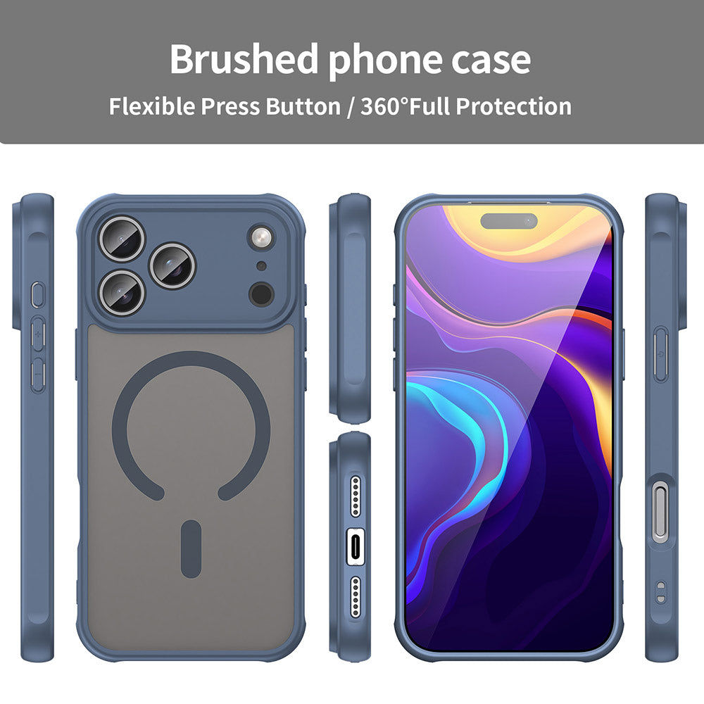 Etui MagSafe dla Apple iPhone 17 Pro Max, Techsuit, HaloFrost II, Granatowy