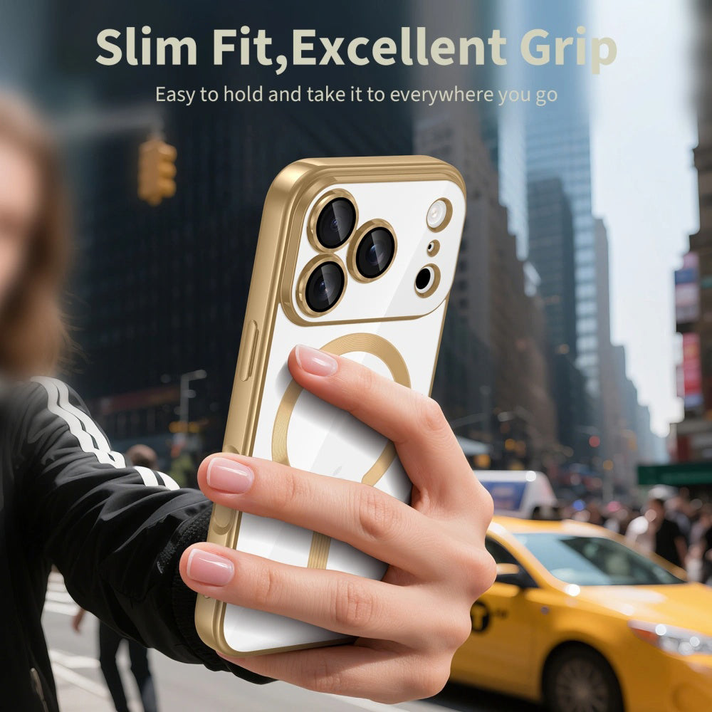 Etui MagSafe dla Apple iPhone 17 Pro Max, Techsuit, Luxury Crystal, Pomarańczowe