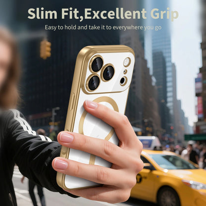 Etui MagSafe dla Apple iPhone 17 Pro Max, Techsuit, Luxury Crystal, Pomarańczowe