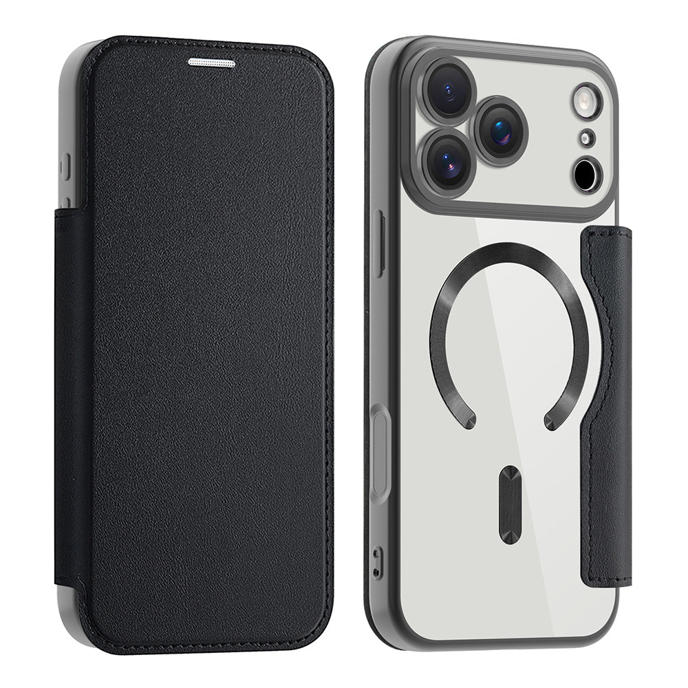 Etui MagSafe dla Apple iPhone 17 Pro Max, Techsuit, SmartMag Book, Czarne