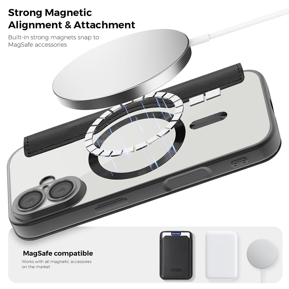 Etui MagSafe dla Apple iPhone 17 Pro Max, Techsuit, SmartMag Book, Czarne