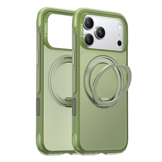MagSafe Case for Apple iPhone 17 Pro Max, Torras, Ostand O3 Air, Satin Green
