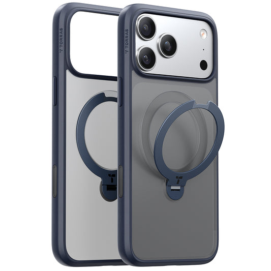 Etui MagSafe dla Apple iPhone 17 Pro Max, Torras, Ostand Spin, Niebieskie