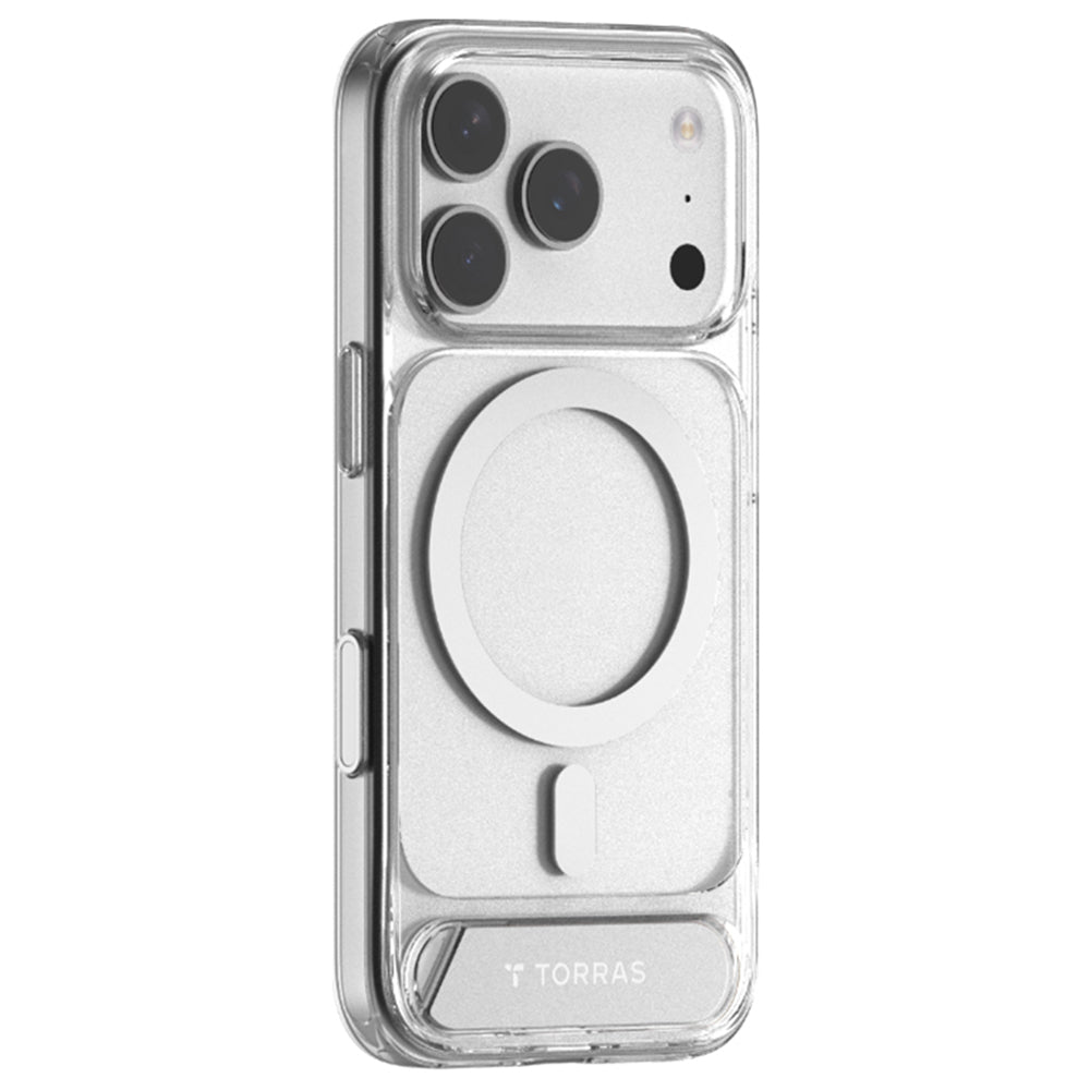 Etui MagSafe dla Apple iPhone 17 Pro Max, Torras, Pstand, Przezroczyste