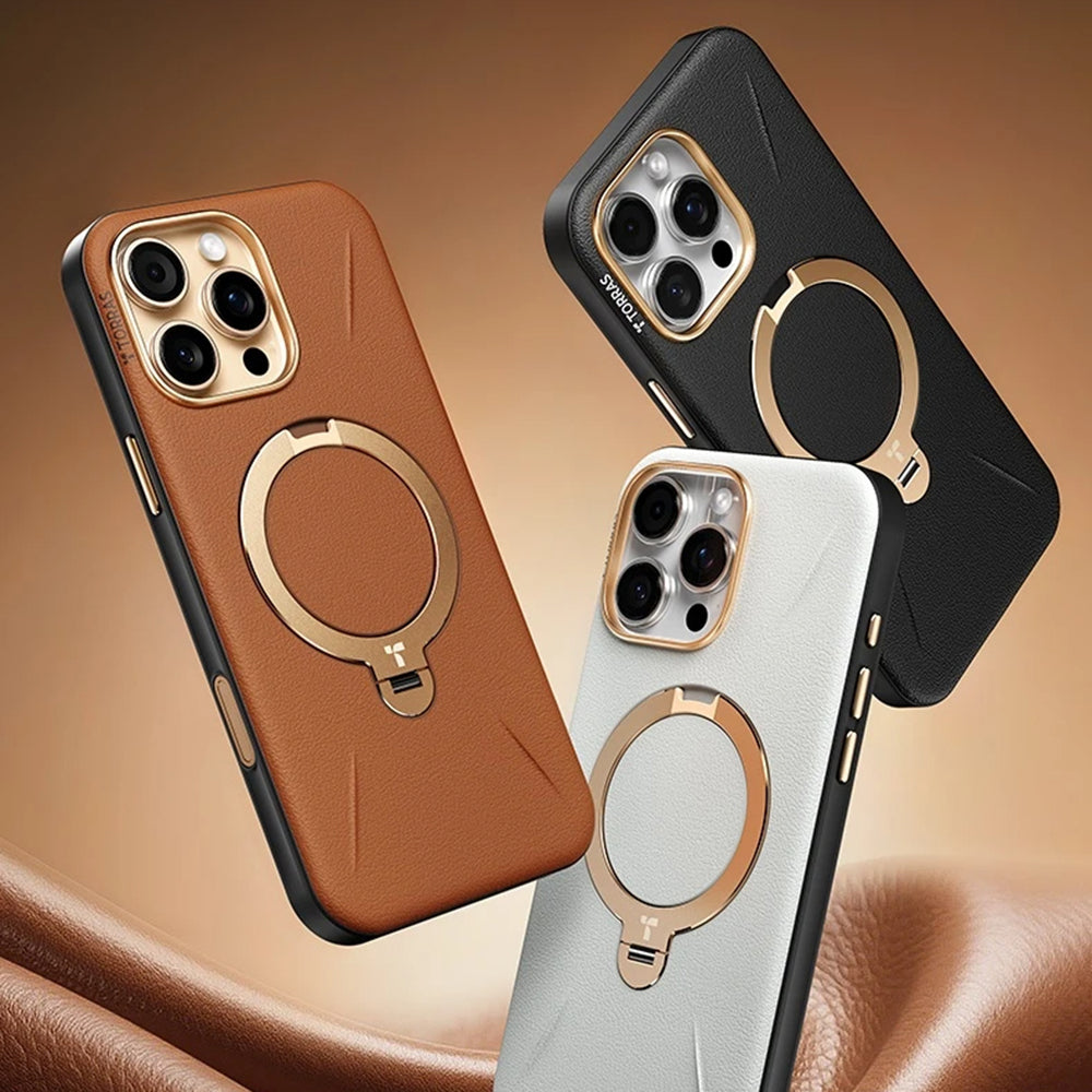 Etui MagSafe dla Apple iPhone 17 Pro Max, Torras, QPRO Leather, Brązowy