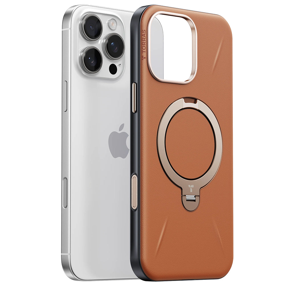 Etui MagSafe dla Apple iPhone 17 Pro Max, Torras, QPRO Leather, Brązowy