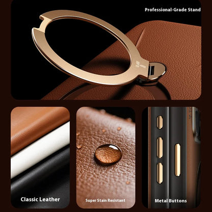 Etui MagSafe dla Apple iPhone 17 Pro Max, Torras, QPRO Leather, Brązowy