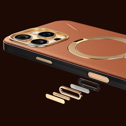 Etui MagSafe dla Apple iPhone 17 Pro Max, Torras, QPRO Leather, Brązowy