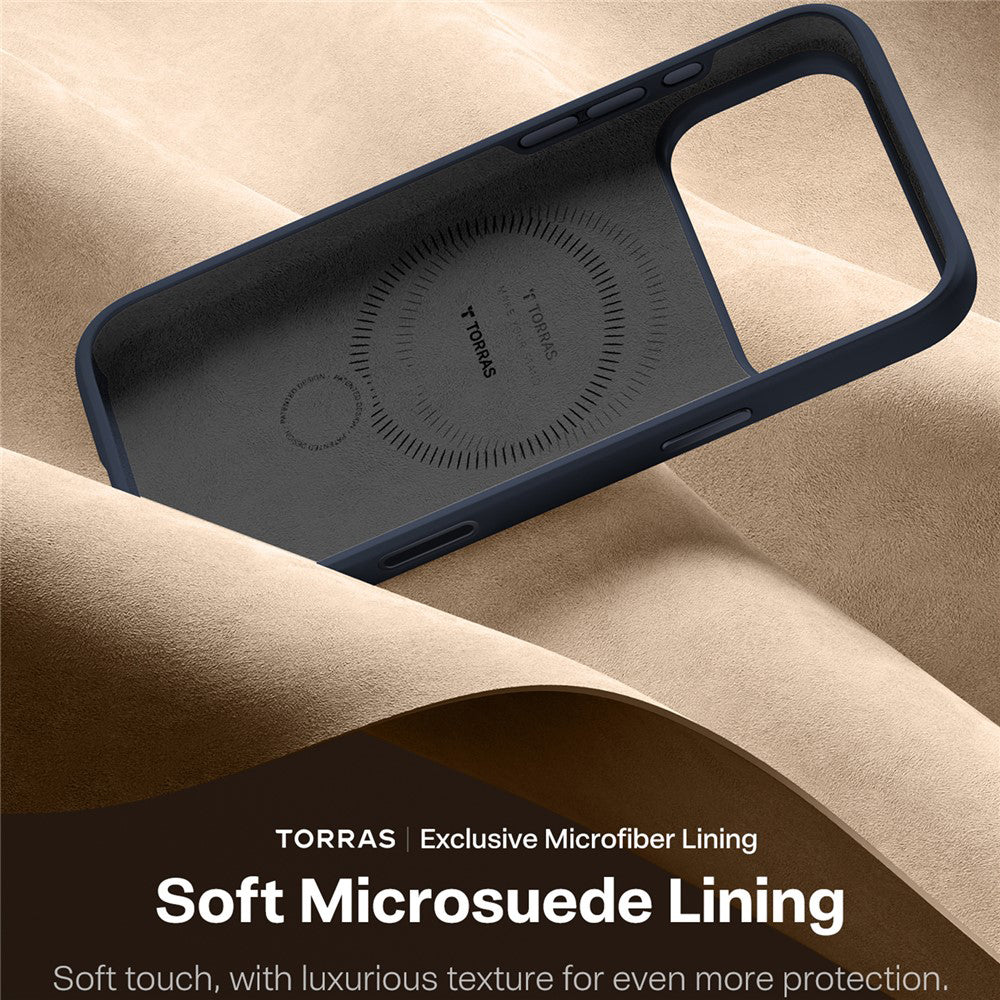 Etui MagSafe dla Apple iPhone 17 Pro Max, Torras, QPRO Silicone, Niebieskie