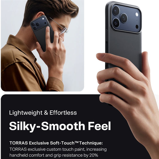 Etui MagSafe dla Apple iPhone 17 Pro Max, Torras, SlimFit, Czarne