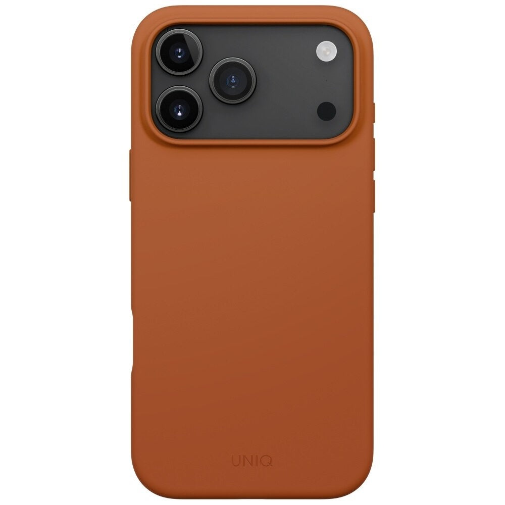 Etui MagSafe dla Apple iPhone 17 Pro Max, UNIQ, Lino MagClick, Ciemnopomarańczowe
