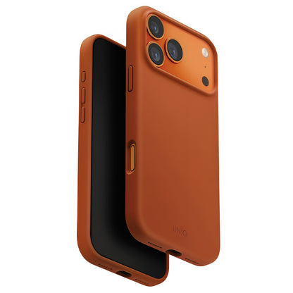 Etui MagSafe dla Apple iPhone 17 Pro Max, UNIQ, Lino MagClick, Ciemnopomarańczowe