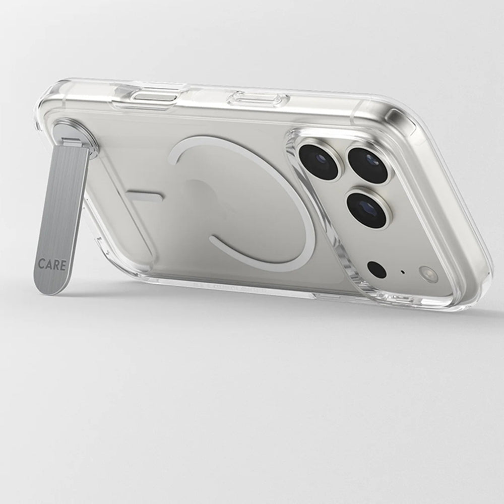 Etui MagSafe dla Apple iPhone 17 Pro, PanzerGlass, z funkcją podstawki, Przezroczyste