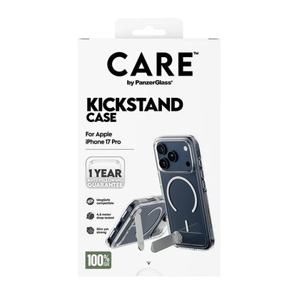 Etui MagSafe dla Apple iPhone 17 Pro, PanzerGlass, z funkcją podstawki, Przezroczyste