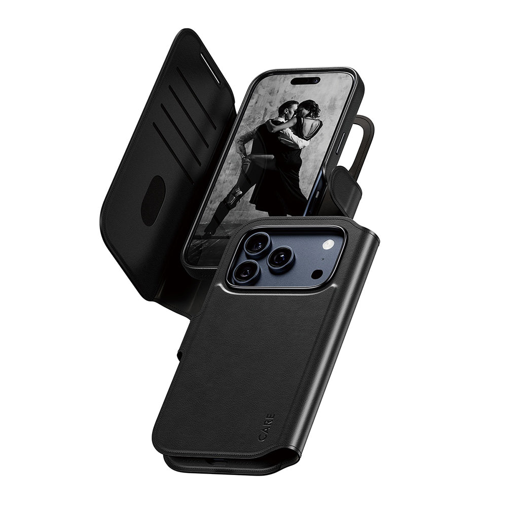 Etui MagSafe dla Apple iPhone 17 Pro, PanzerGlass, Care Feature Tango Two-in-One, Czarne