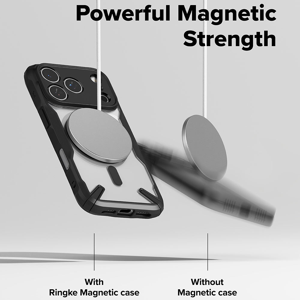 Etui MagSafe dla Apple iPhone 17 Pro, Ringke, Fusion X, Czarne