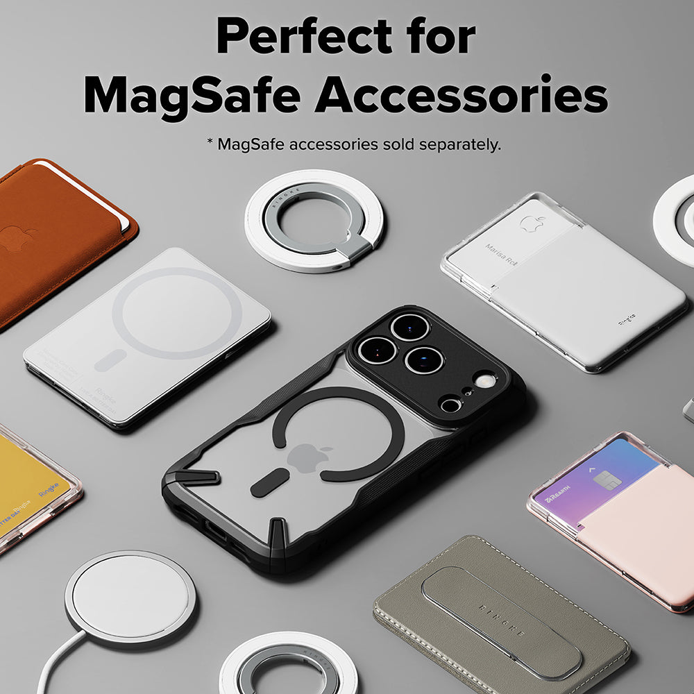 Etui MagSafe dla Apple iPhone 17 Pro, Ringke, Fusion X, Czarne