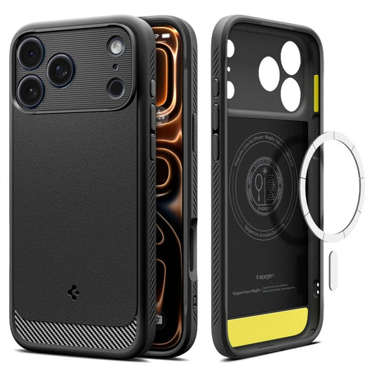 Etui MagSafe dla Apple iPhone 17 Pro, Spigen, Rugged Armor, Matowe Czarne