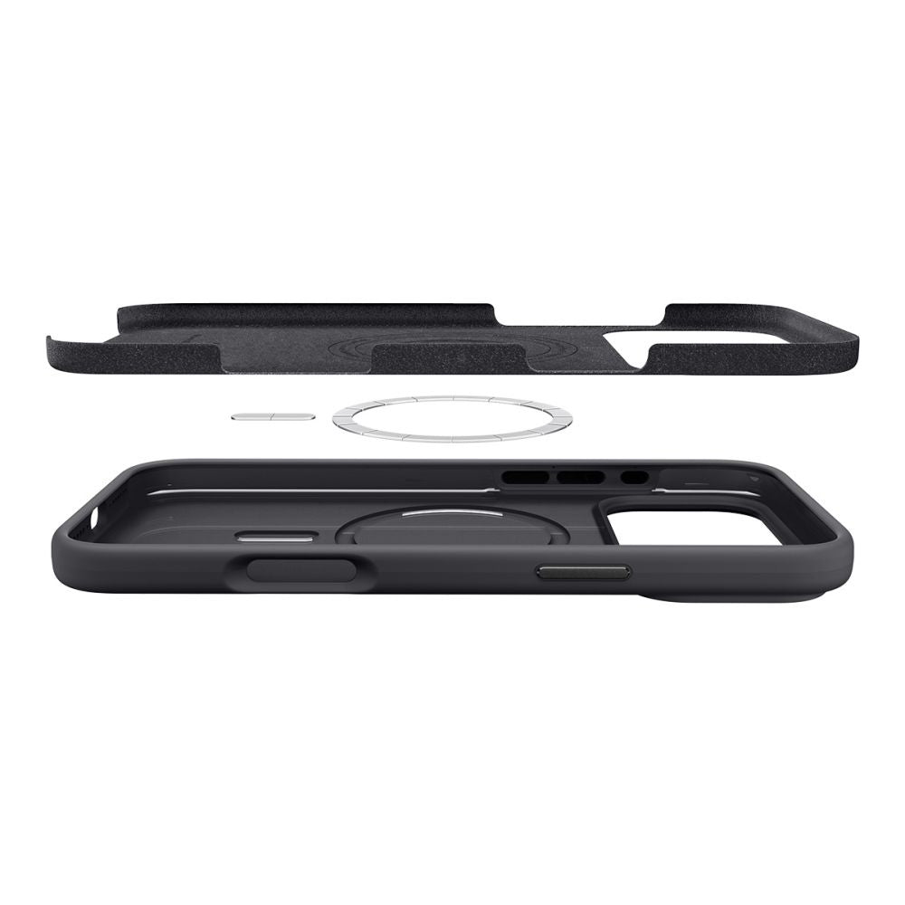 Etui MagSafe dla Apple iPhone 17 Pro, Spigen, Silicone Fit, Czarne