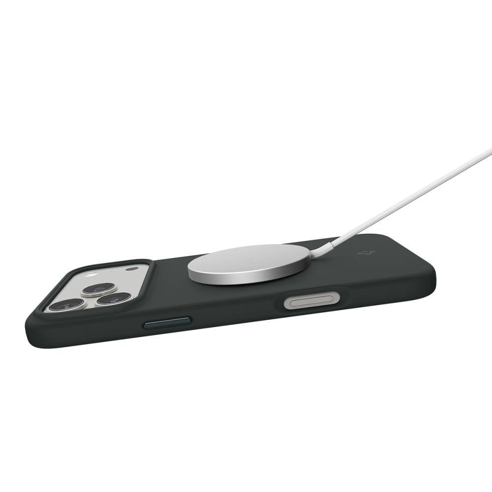 Etui MagSafe dla Apple iPhone 17 Pro, Spigen, Silicone Fit, Zielony