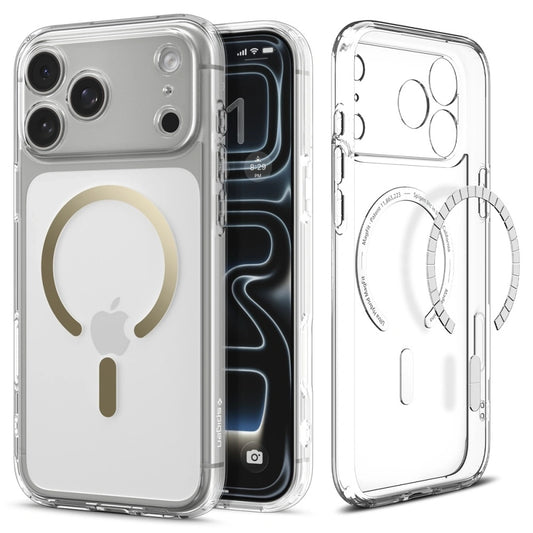Etui MagSafe dla Apple iPhone 17 Pro, Spigen, Ultra Hybrid, Przezroczyste Złoto