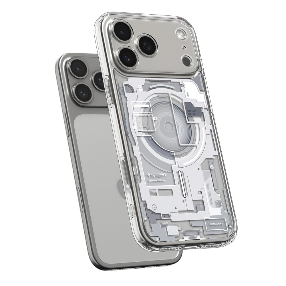 Etui MagSafe dla Apple iPhone 17 Pro, Spigen, Ultra Hybrid Zero One, Białe