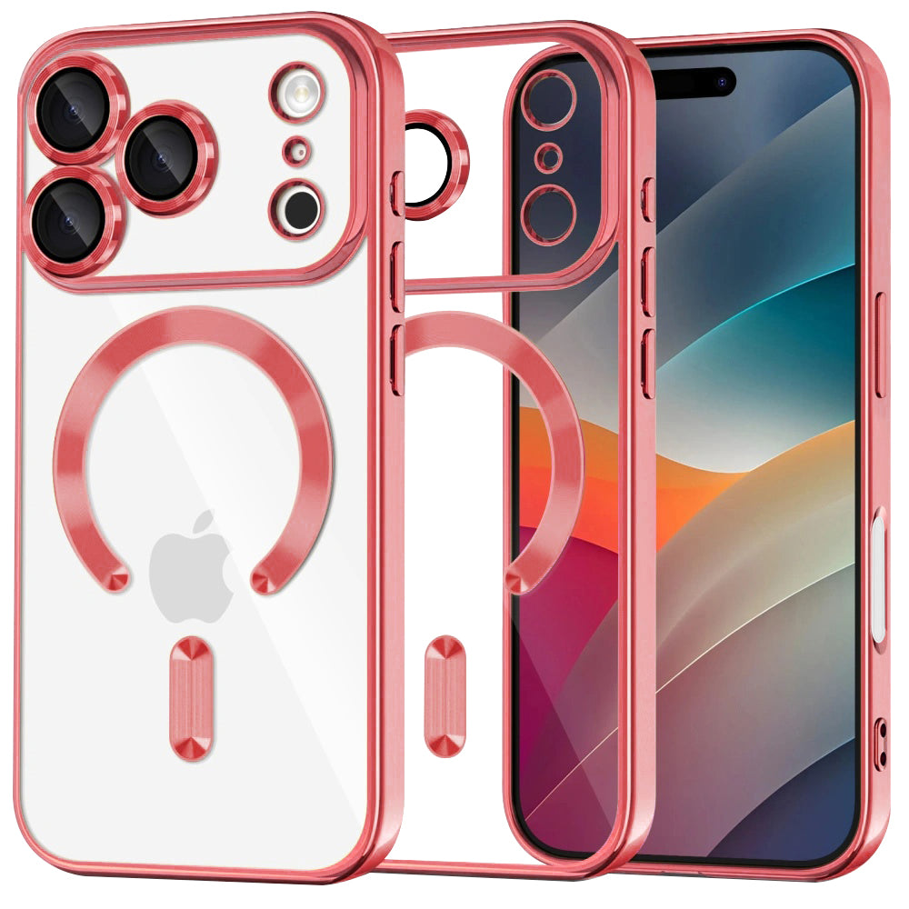 Etui MagSafe dla Apple iPhone 17 Pro, Techsuit, Luxury Crystal, Różowe