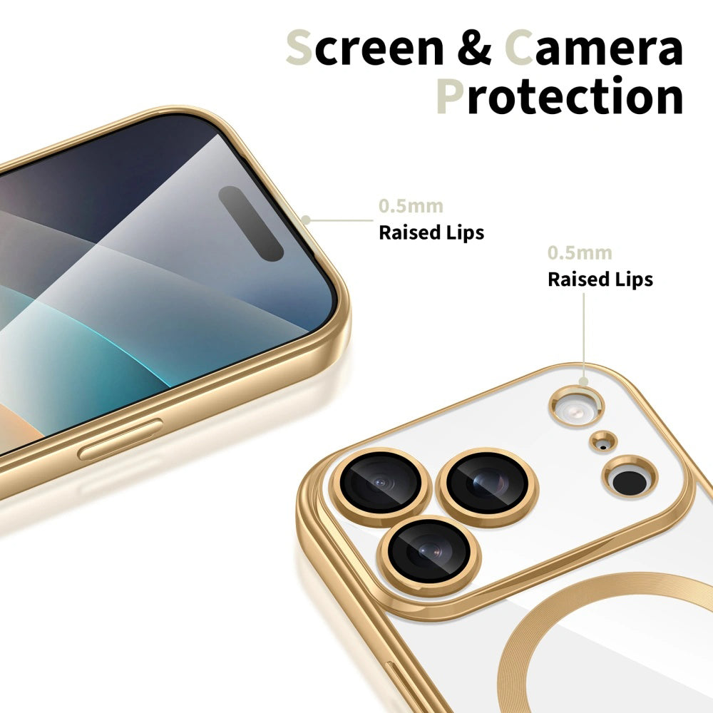 Etui MagSafe dla Apple iPhone 17 Pro, Techsuit, Luxury Crystal, Różowy