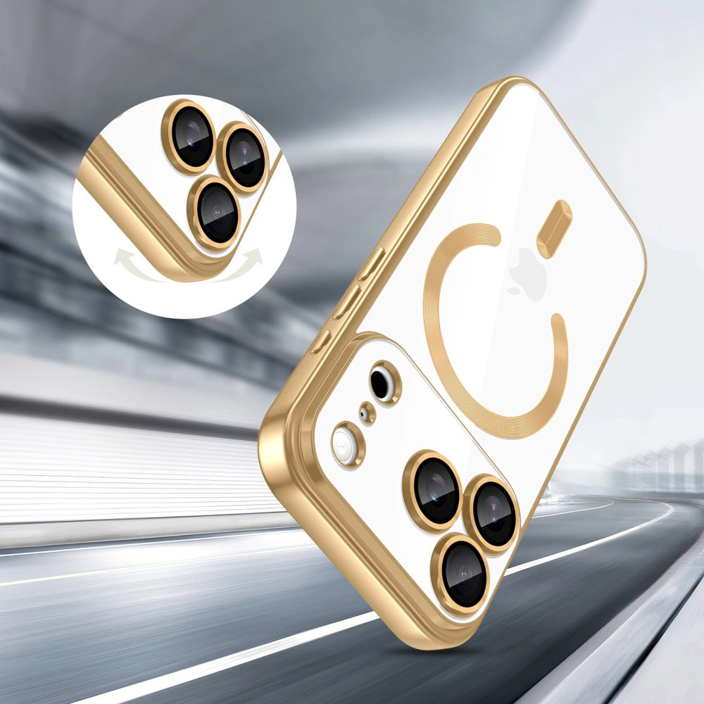 Etui MagSafe dla Apple iPhone 17 Pro, Techsuit, Luxury Crystal, Różowy