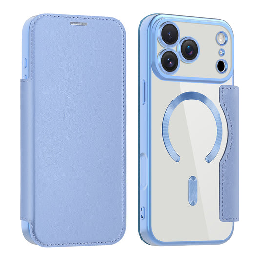 Etui MagSafe dla Apple iPhone 17 Pro, Techsuit, SmartMag Book, Bleu