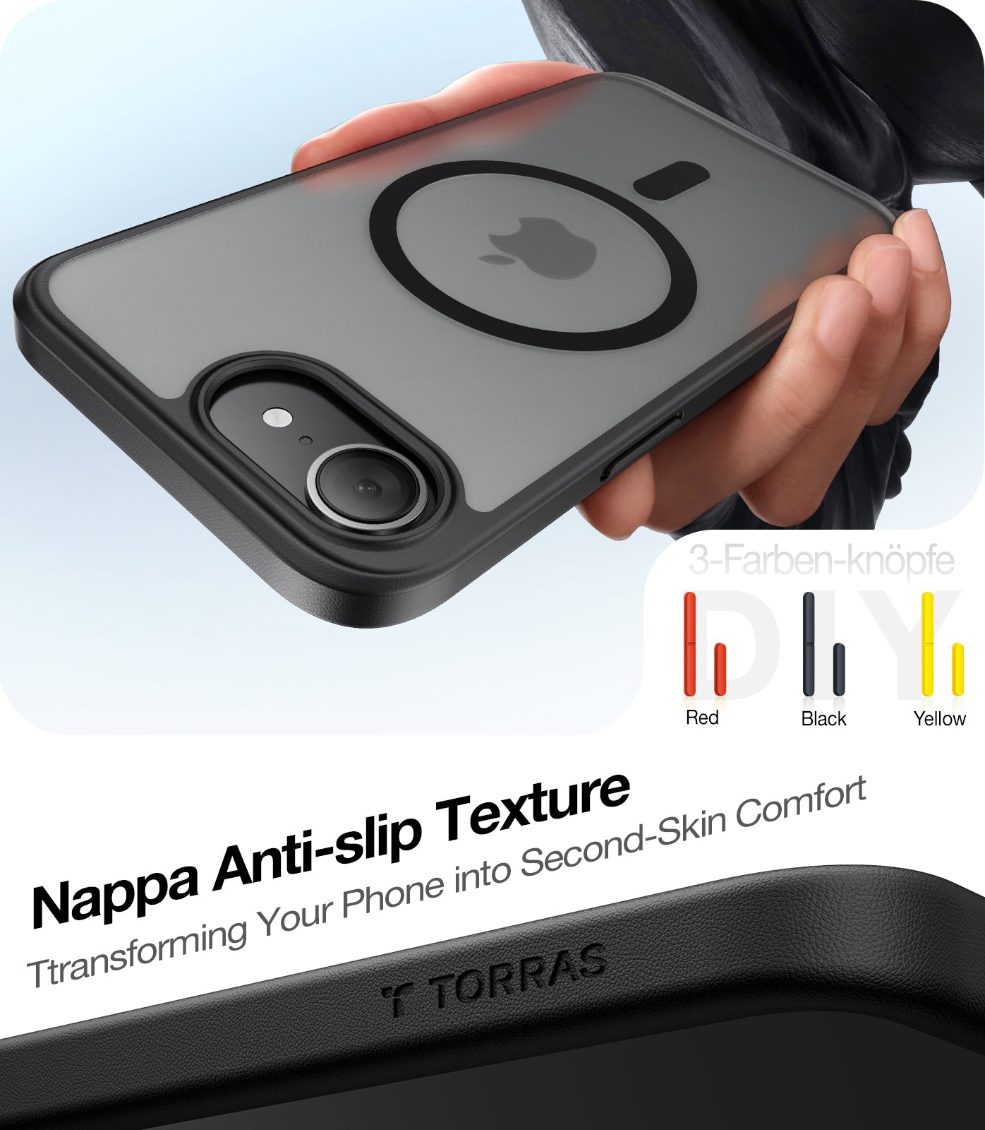 Etui MagSafe dla Apple iPhone 17 Pro, Torras, Guardian, Przezroczyste