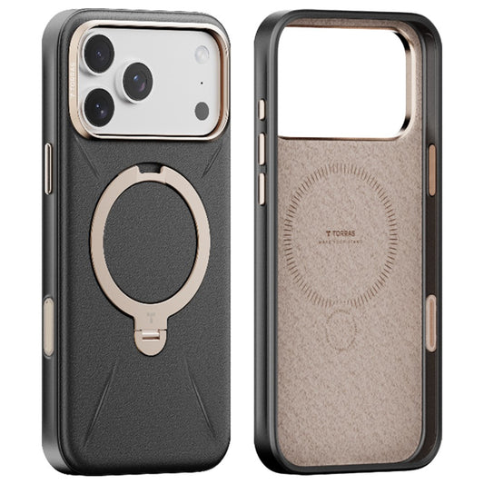 Etui MagSafe dla Apple iPhone 17 Pro, Torras, QPRO Leather, Czarne