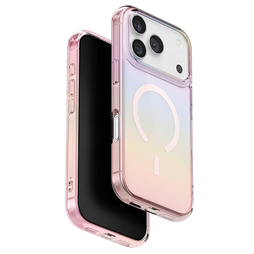 Etui MagSafe dla Apple iPhone 17 Pro, UNIQ, Iridescia MagClick, Bleu Pastel