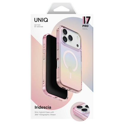 Etui MagSafe dla Apple iPhone 17 Pro, UNIQ, Iridescia MagClick, Bleu Pastel