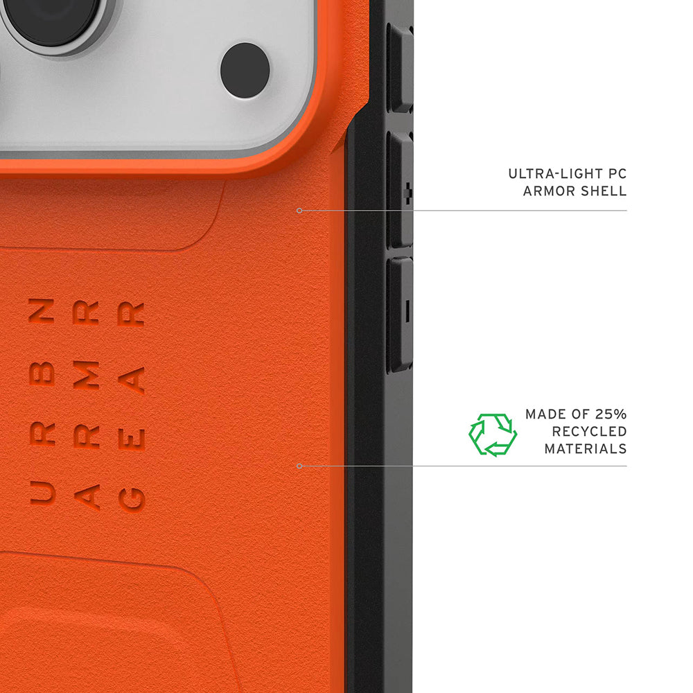 Etui MagSafe do Apple iPhone 17 Pro, Urban Armor Gear, Civilian, Pomarańczowe