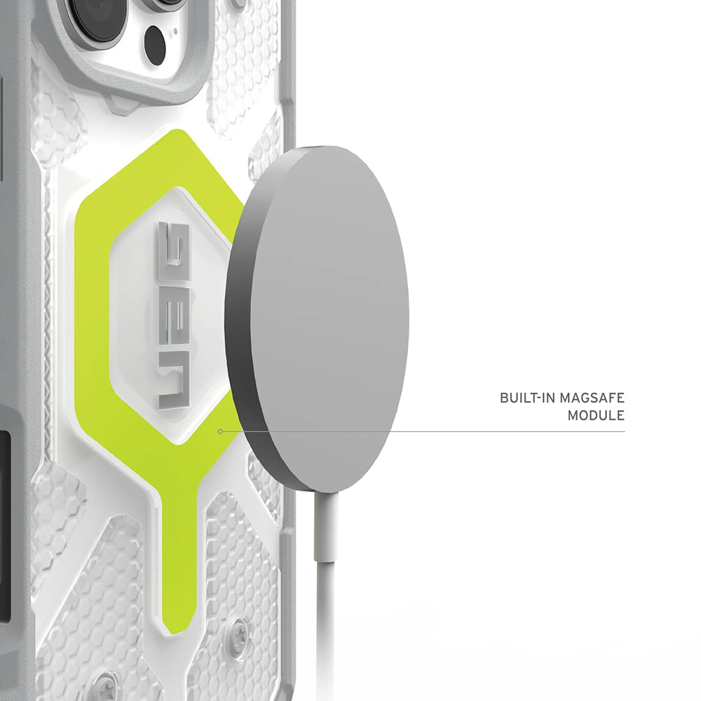 MagSafe Case for Apple iPhone 17 Pro, Urban Armor Gear, Pathfinder Clear, Green