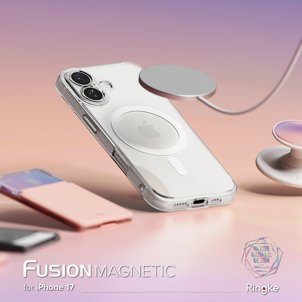 Etui MagSafe dla Apple iPhone 17, Ringke, Fusion, Matowe Przezroczyste