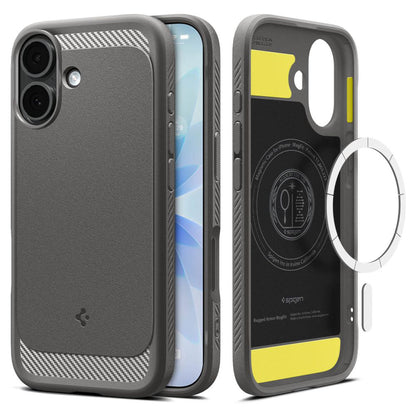 Etui MagSafe dla Apple iPhone 17, Spigen, Rugged Armor, Szare
