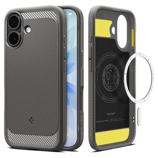 Etui MagSafe dla Apple iPhone 17, Spigen, Rugged Armor, Szare
