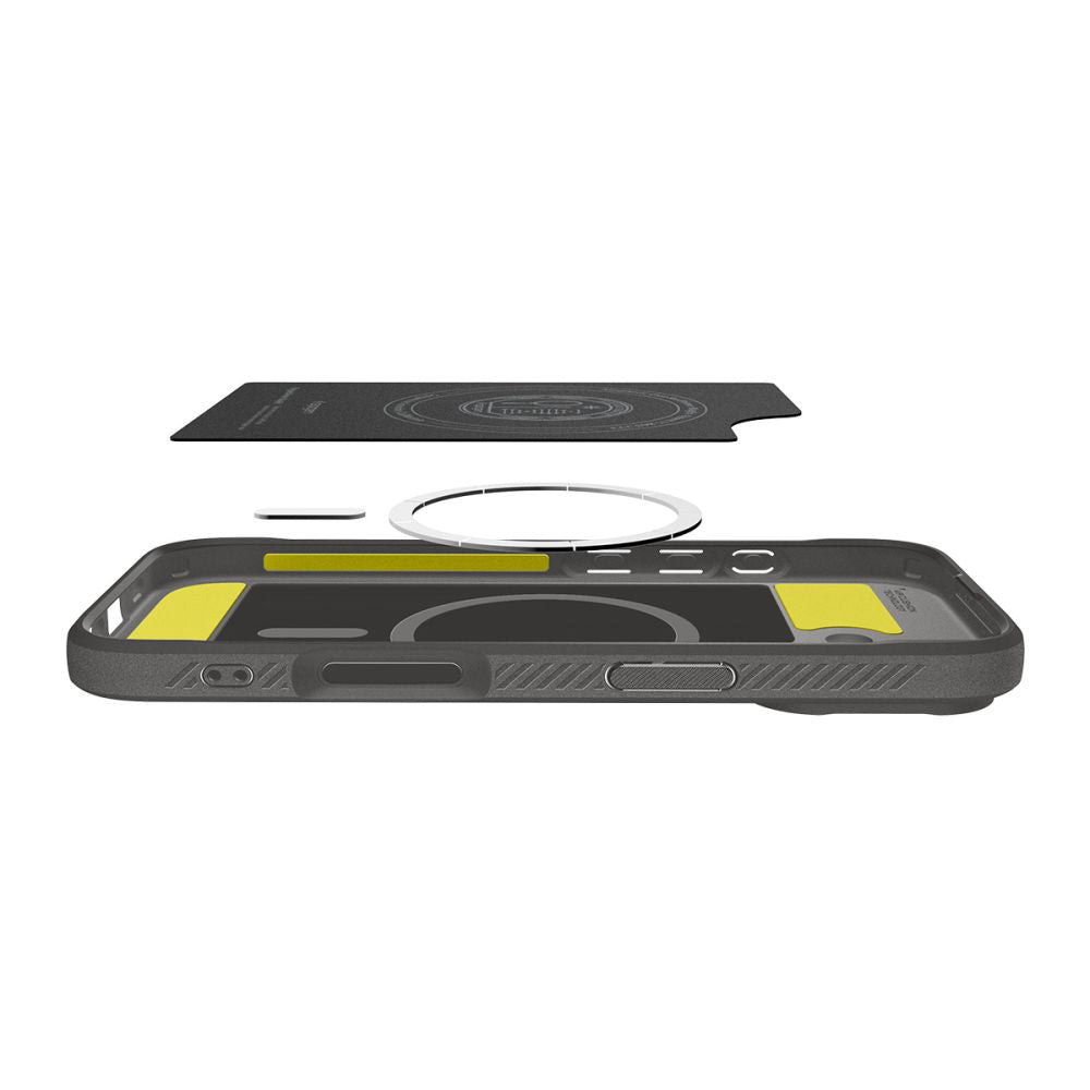 Etui MagSafe dla Apple iPhone 17, Spigen, Rugged Armor, Szare