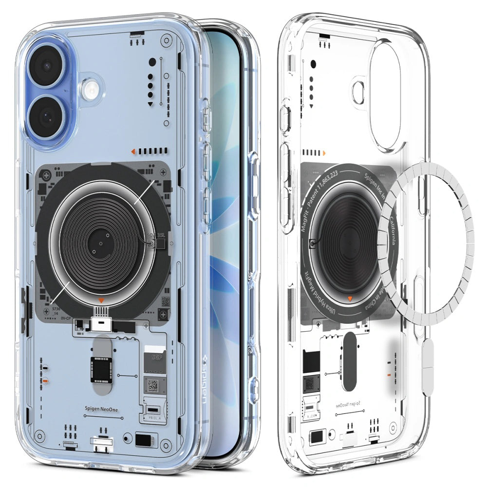 Etui MagSafe dla Apple iPhone 17, Spigen, Ultra Hybrid Neo One, Przezroczyste