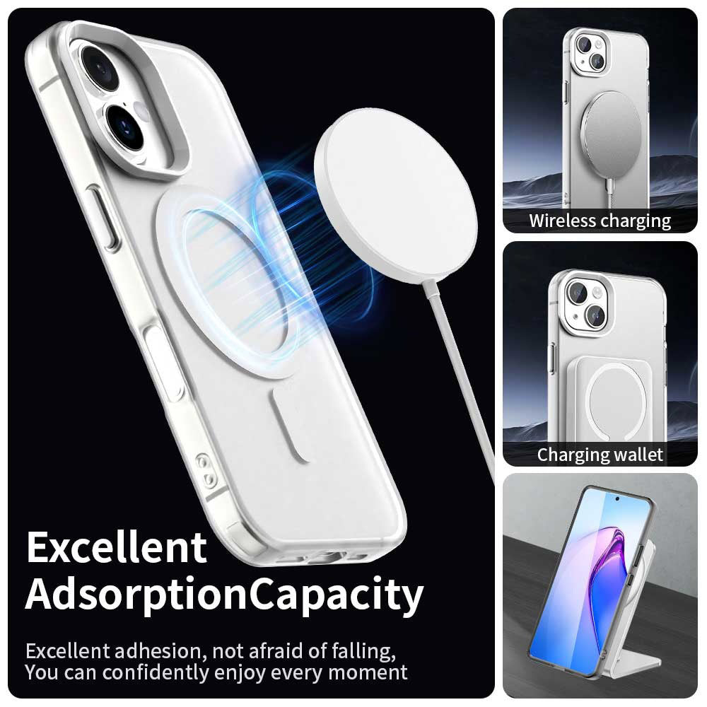 Etui MagSafe dla Apple iPhone 17, Techsuit, CandyCase, Białe