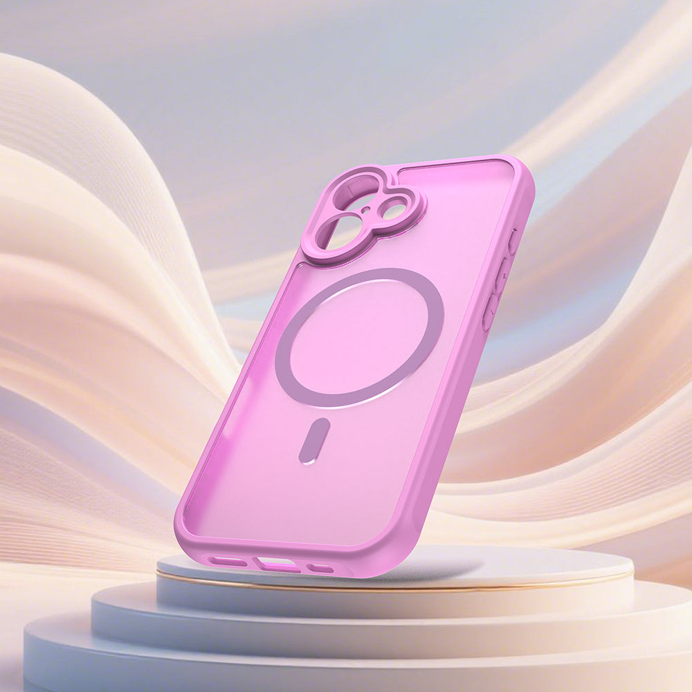 Etui MagSafe dla Apple iPhone 17, Techsuit, HaloFrost II, Różowy