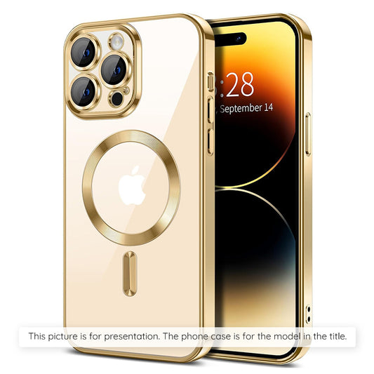 Etui MagSafe dla Apple iPhone 17, Techsuit, Luxury Crystal, Złote